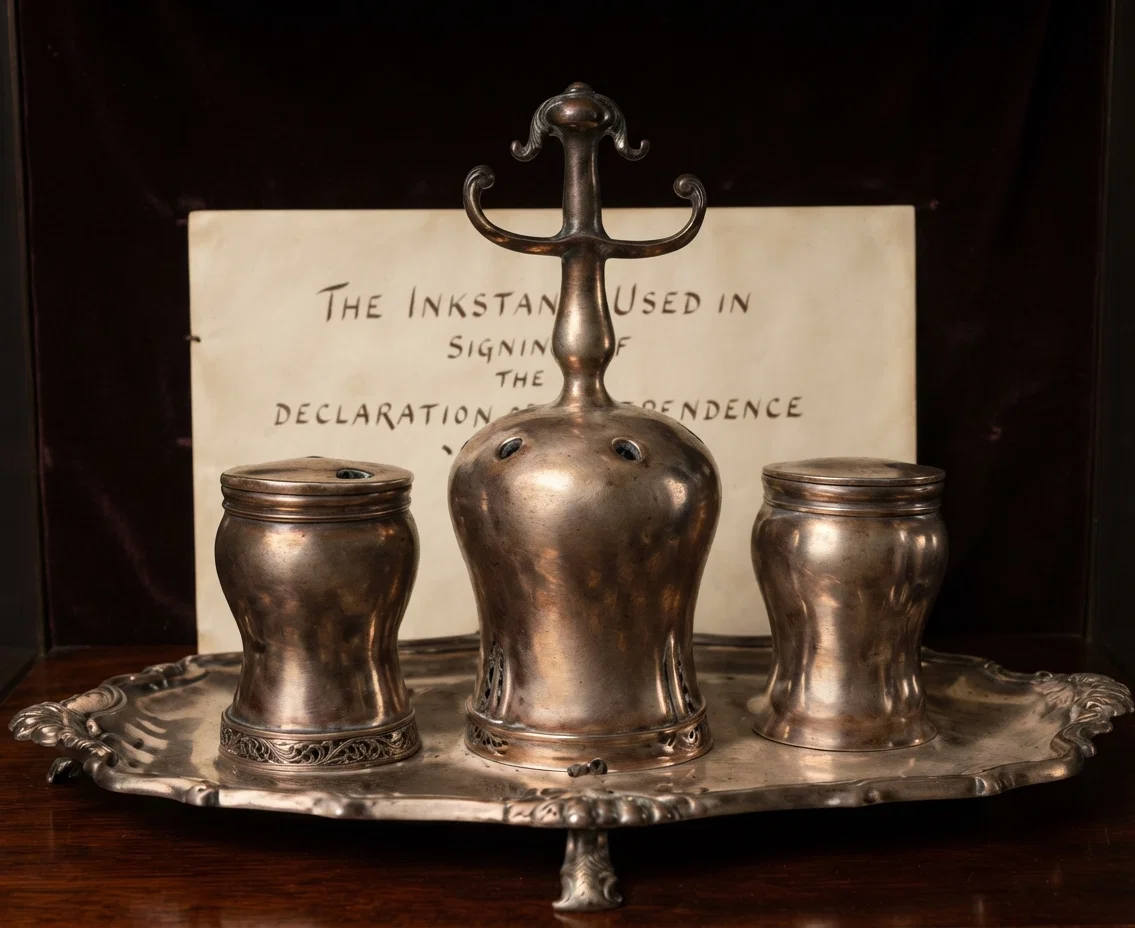 The inkstand used in the signing of the Declaration of Independence