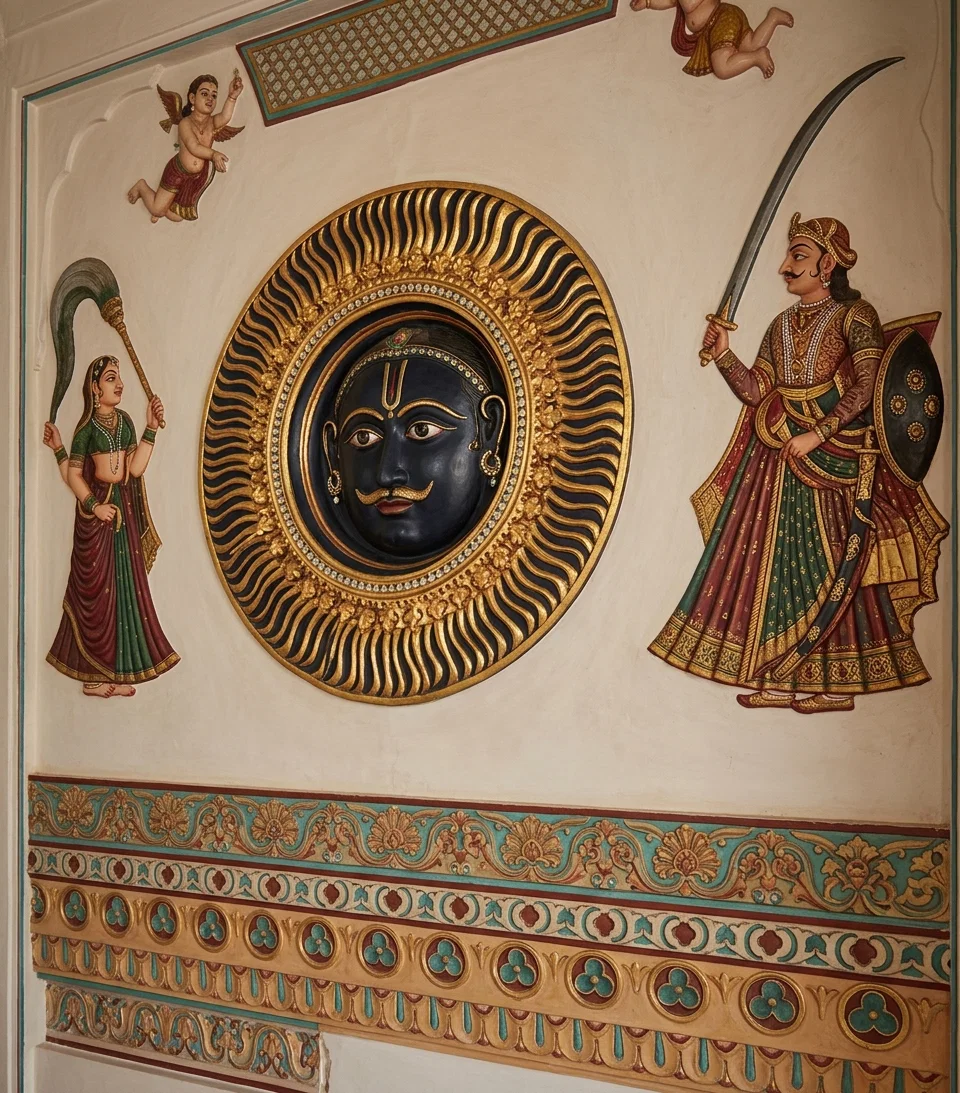 A SUN PANEL IN UDAIPUR PALACE