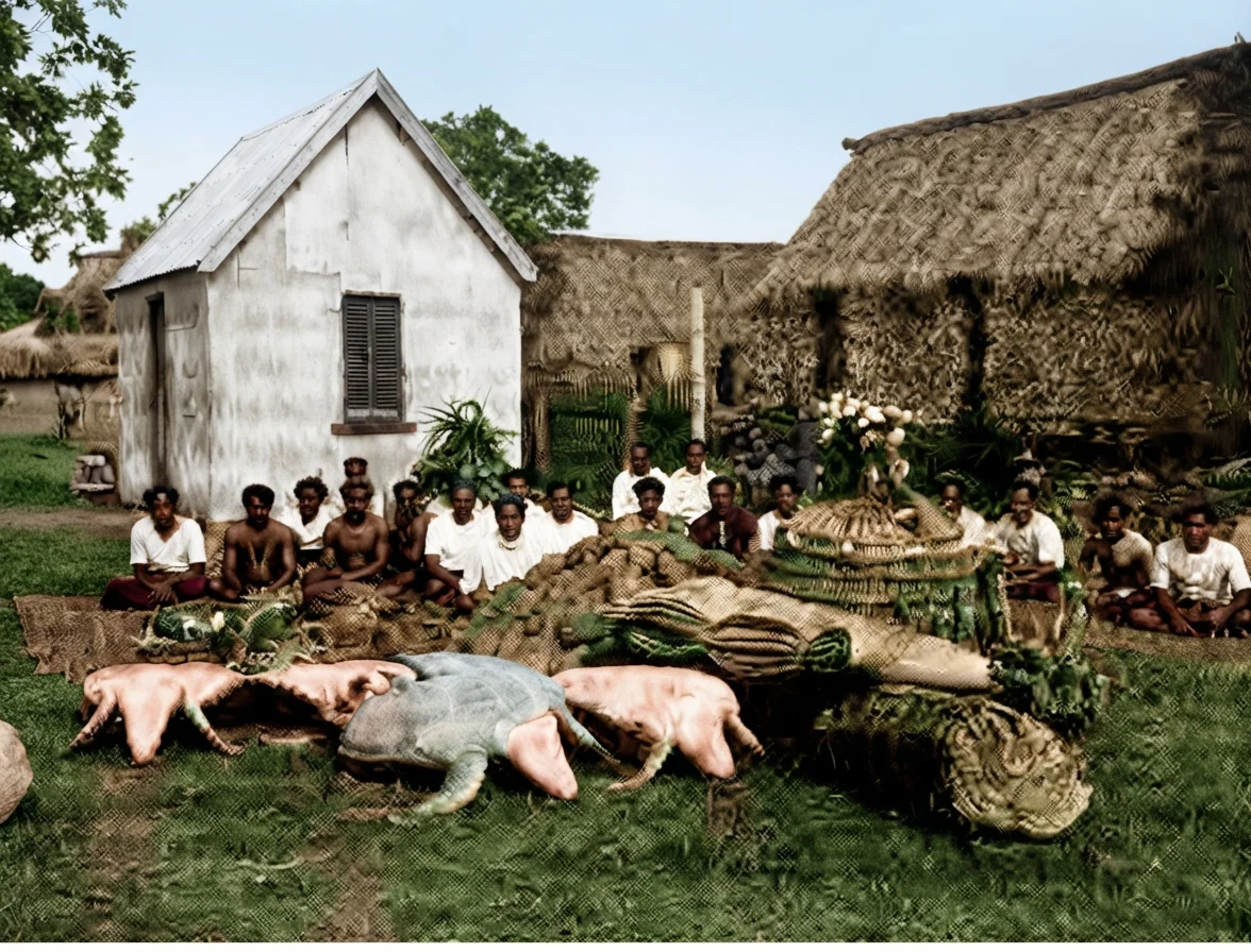 Feast at Bau, Fiji.
