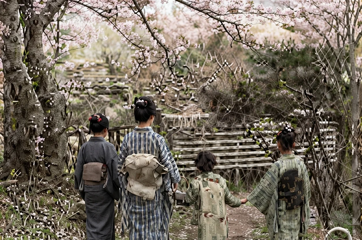 Viewing the Cherry Blossoms.