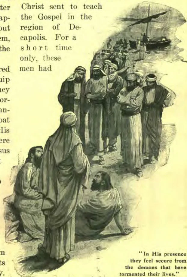 "In His presence they feel secure from the demons that have tormented their lives."