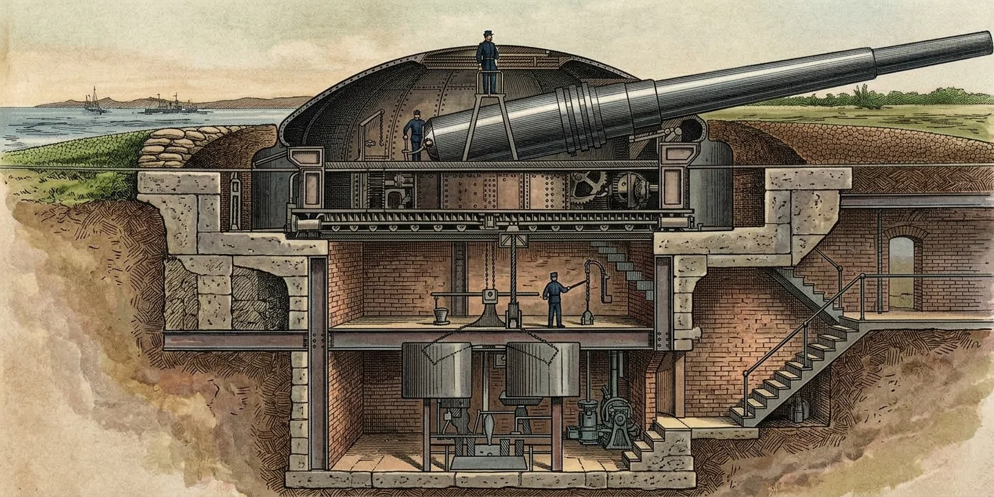 The largest gun ever built, now being completed at Watervliet Arsenal.