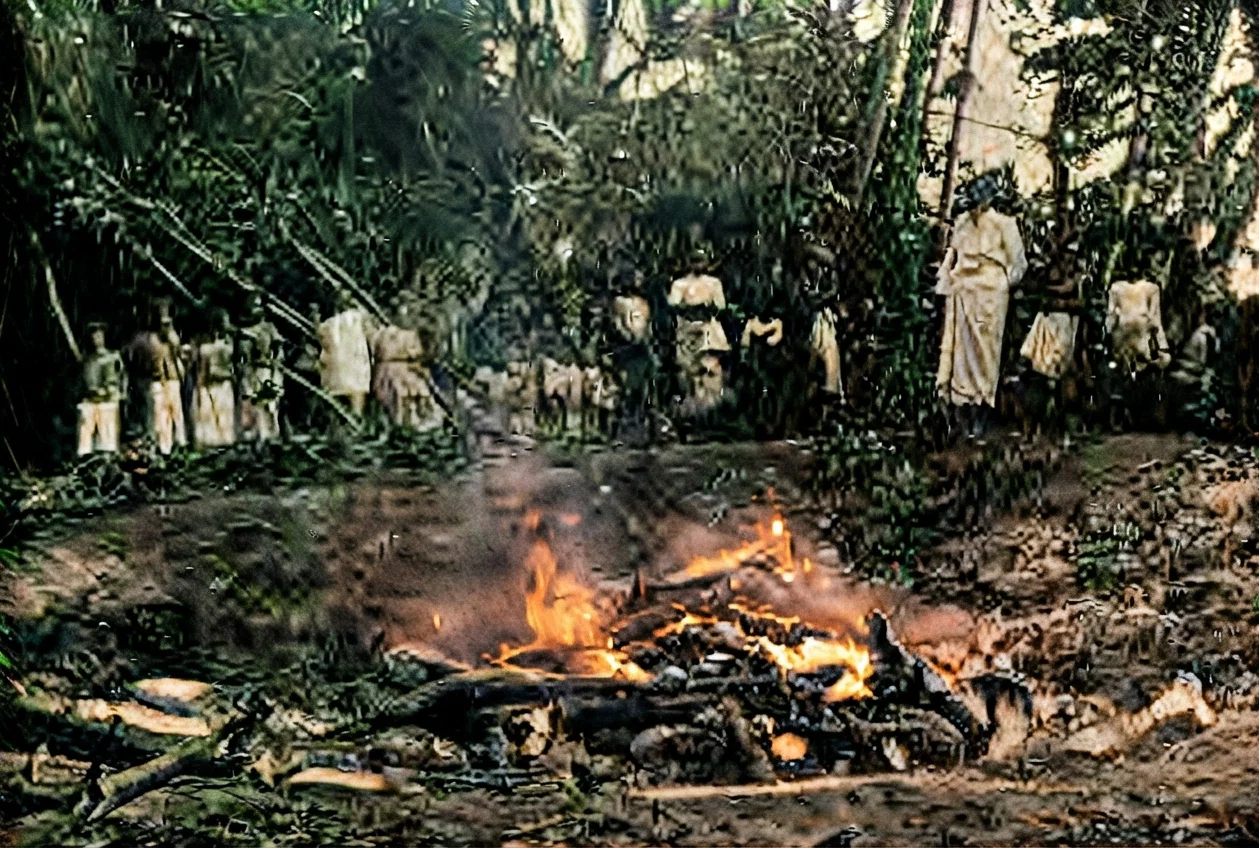 HEATING THE STONES.