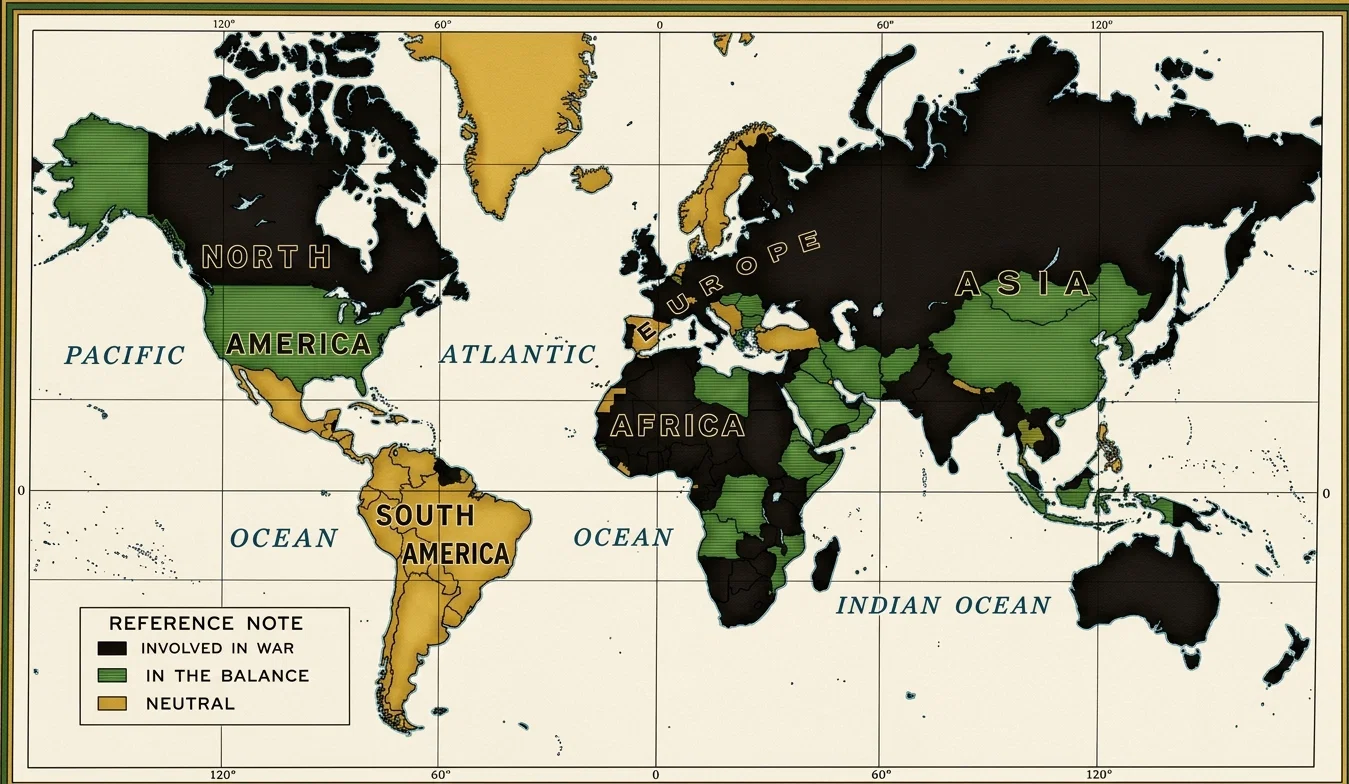 How small a portion of the world is not actually engaged in war, or else on the brink of war, at the present time!