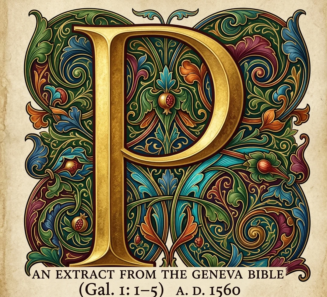 AN EXTRACT FROM THE GENEV A BIBLE
(Gal. 1:1–5) A. D. 1560