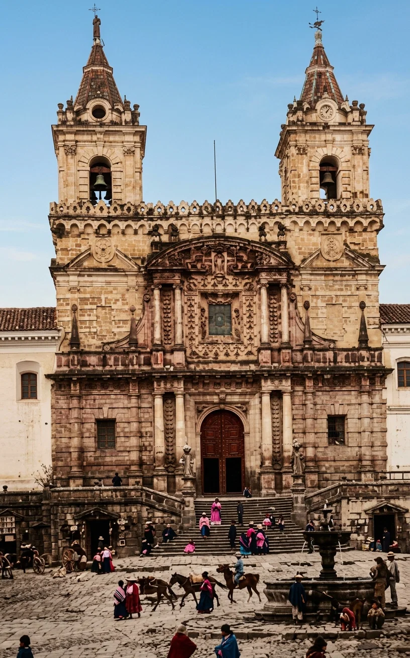 San Francisco Church, dating from the early Colonial period.