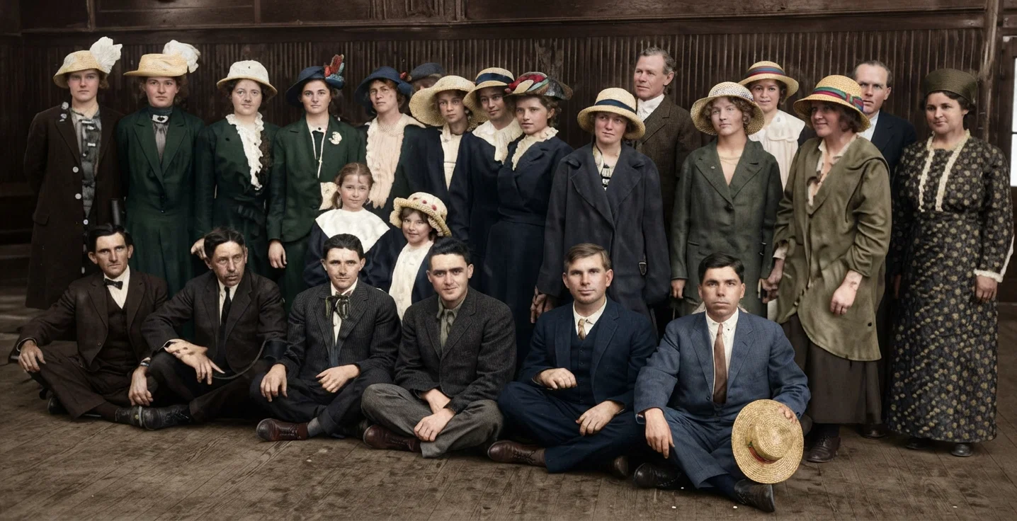 THIS is a group of men and women, with their children, who, under the leadership of Prof. and Mrs. W. S. Boynton, have recently gone from our academy at San Fernando, California, to establish an industrial school near Rome, Georgia. Five hundred acres of land has been donated to the enterprise by a woman in California, and buildings will be erected this summer. The school will be known as the Riverside Academy, and its work will be modeled much after that of our school at Madison, Tennessee.