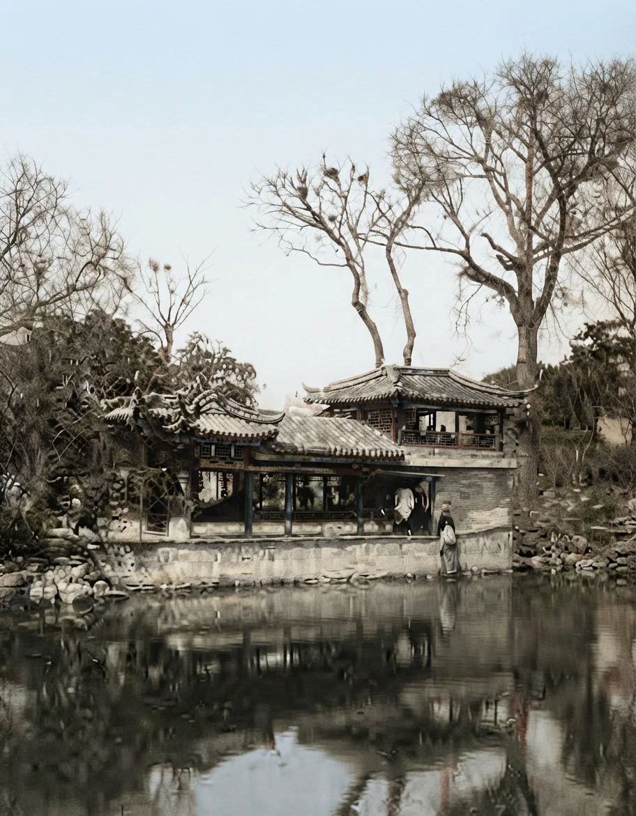 STONE BOAT IN GARDEN AT NANZIANG