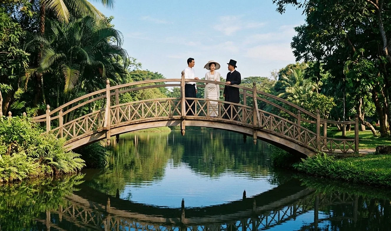 SMALL BRIDGE IN RANGOON PARK