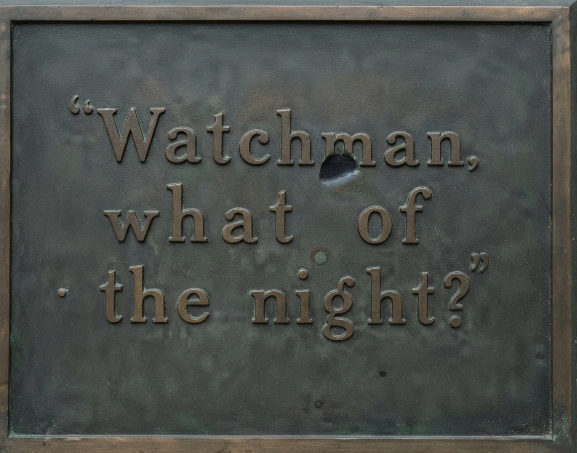 Watchman, what of the night?