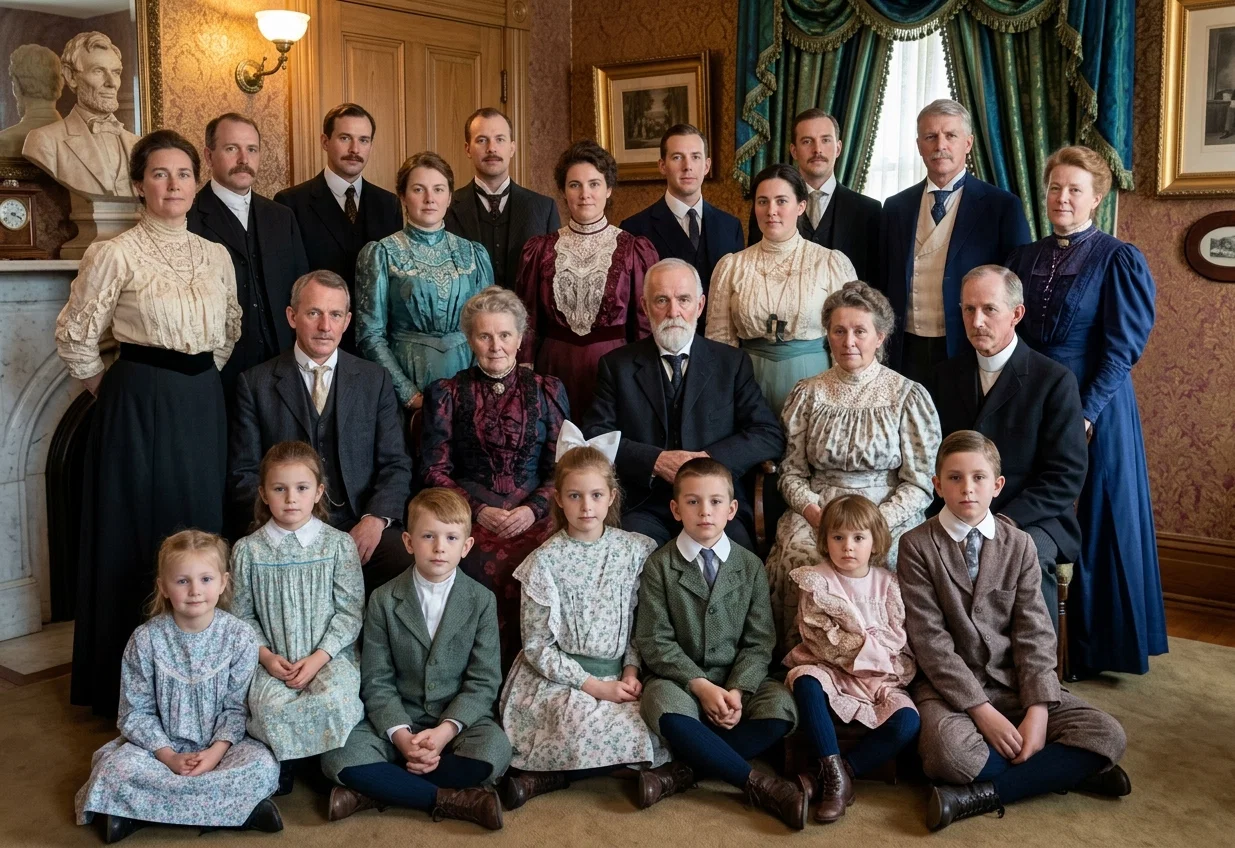 THE FAMILY GROUP AT THE SIXTIETH ANNIVERSARY