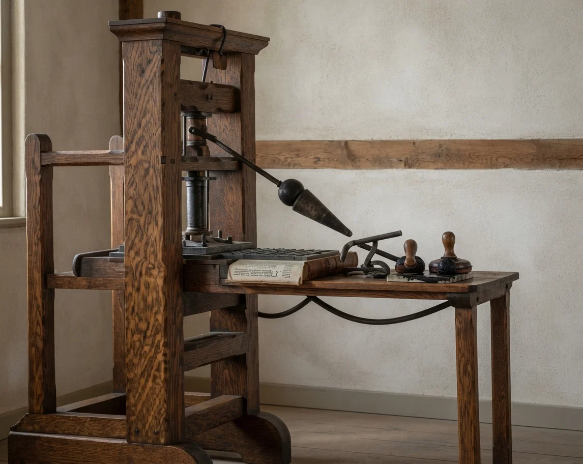 The old Ephrata Press, owned by German Seventh-day Baptists, on which the Declaration was printed