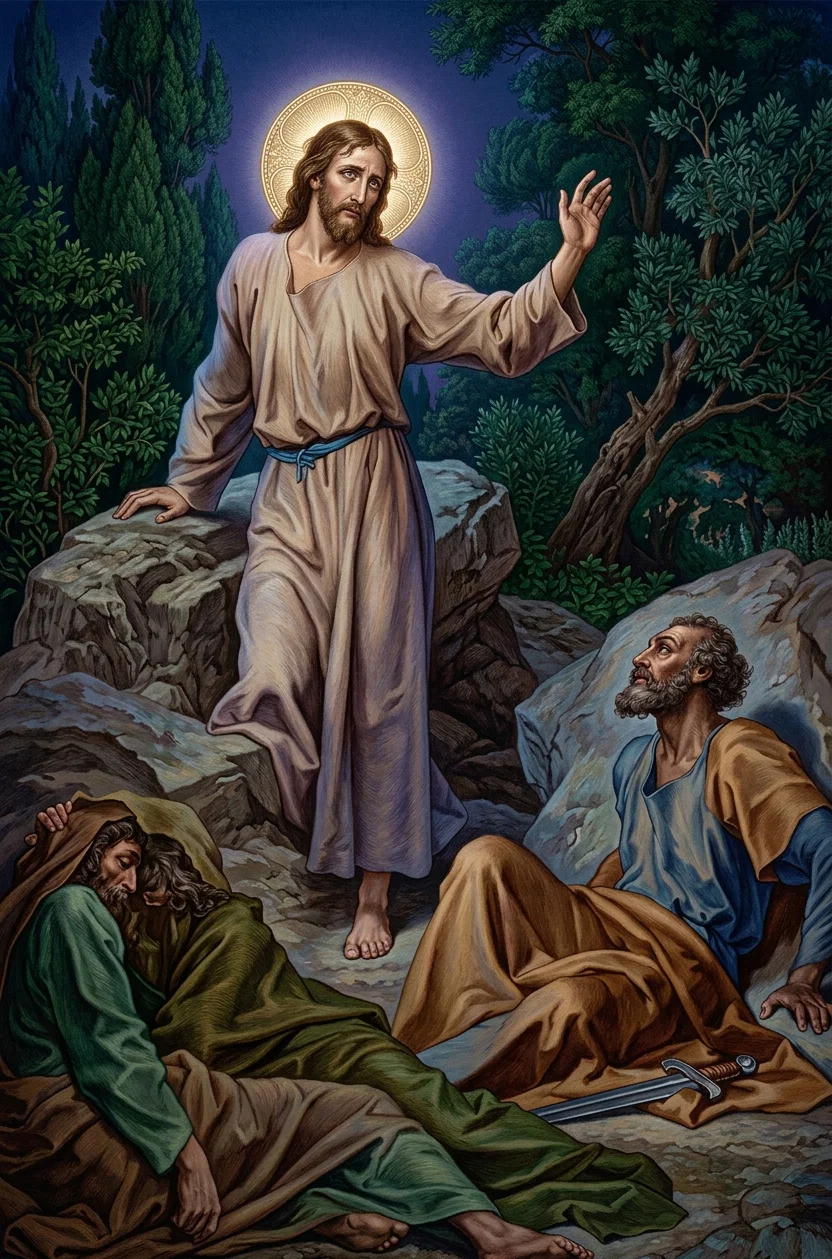 JESUS IN GETHSEMANE, PASSING THROUGH THE AGONY OF A DYING WORLD