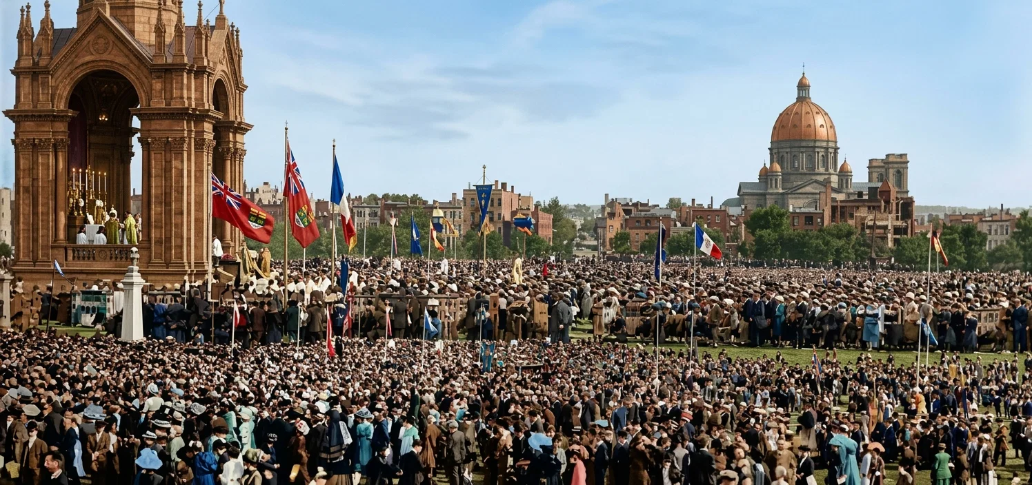 SEPTEMBER 10. MASS IS BEING CELEBRATED IN THE REPOSITORY AT THE LEFT OF THE PICTURE