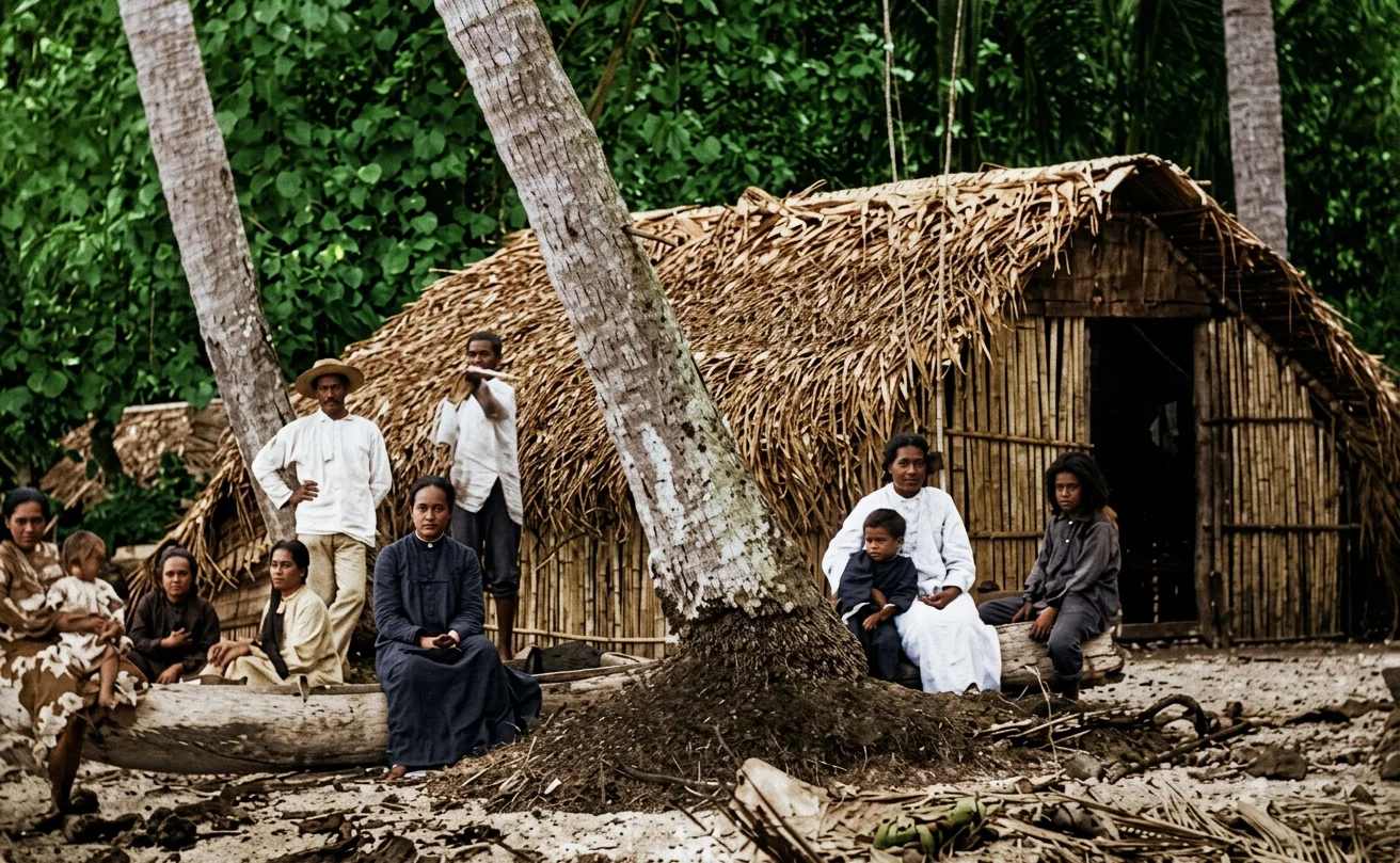 A Tahitian Hut.