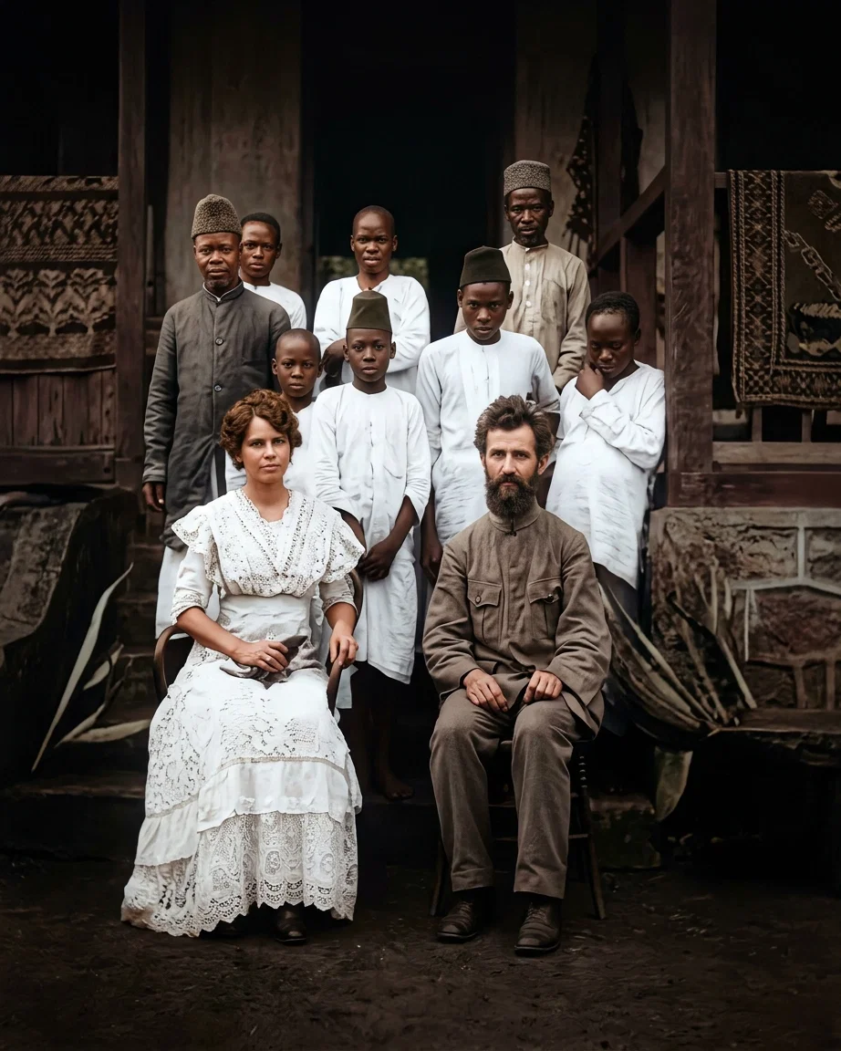 Workers at Vuasu Mission Station, German East Africa