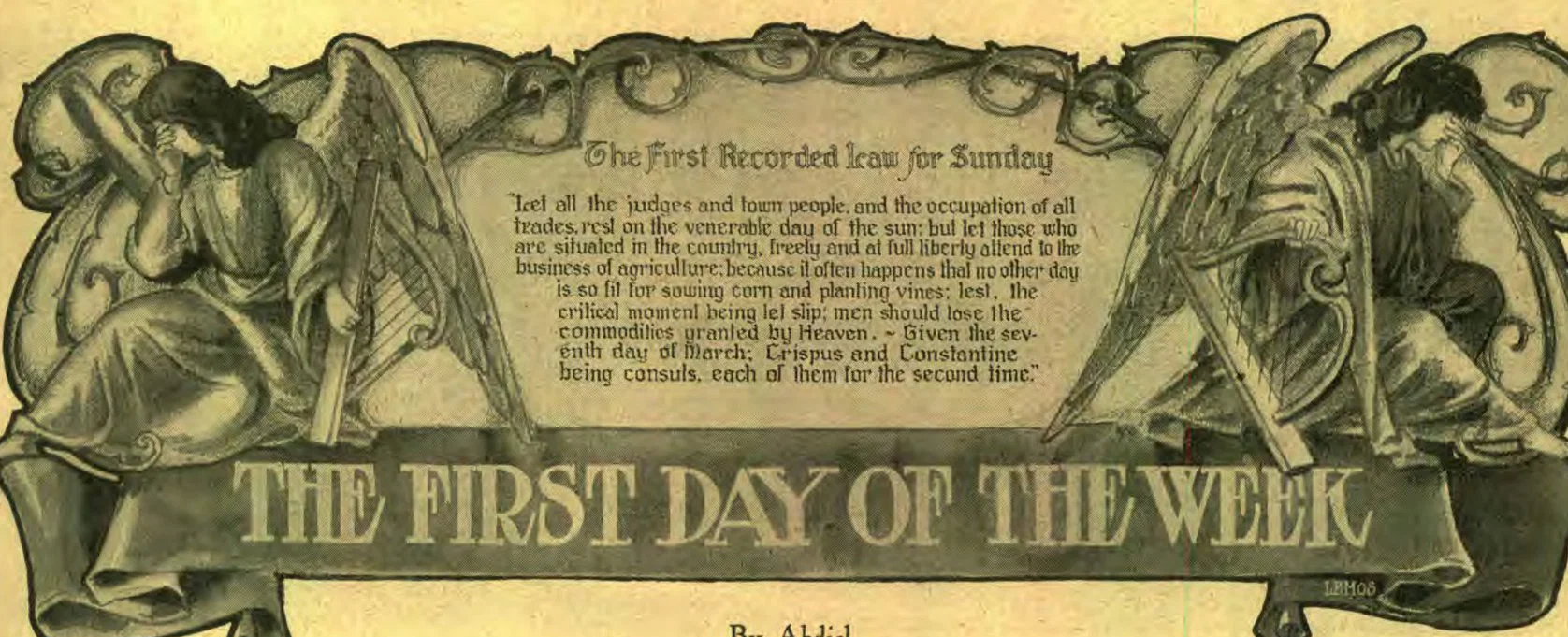 THE FIRST DAY OF THE WEEK