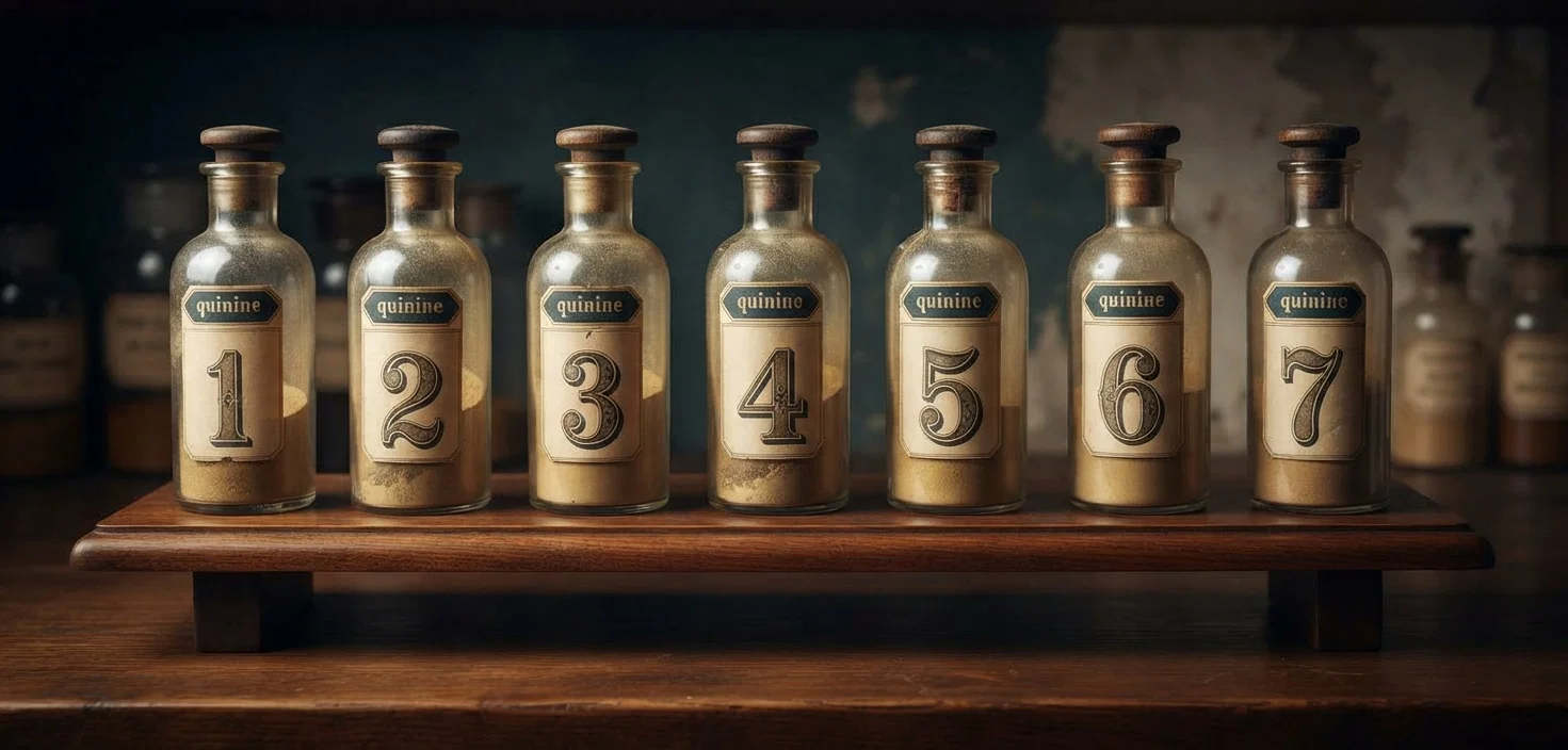 One half a dozen kinds of quinine from six feverous
