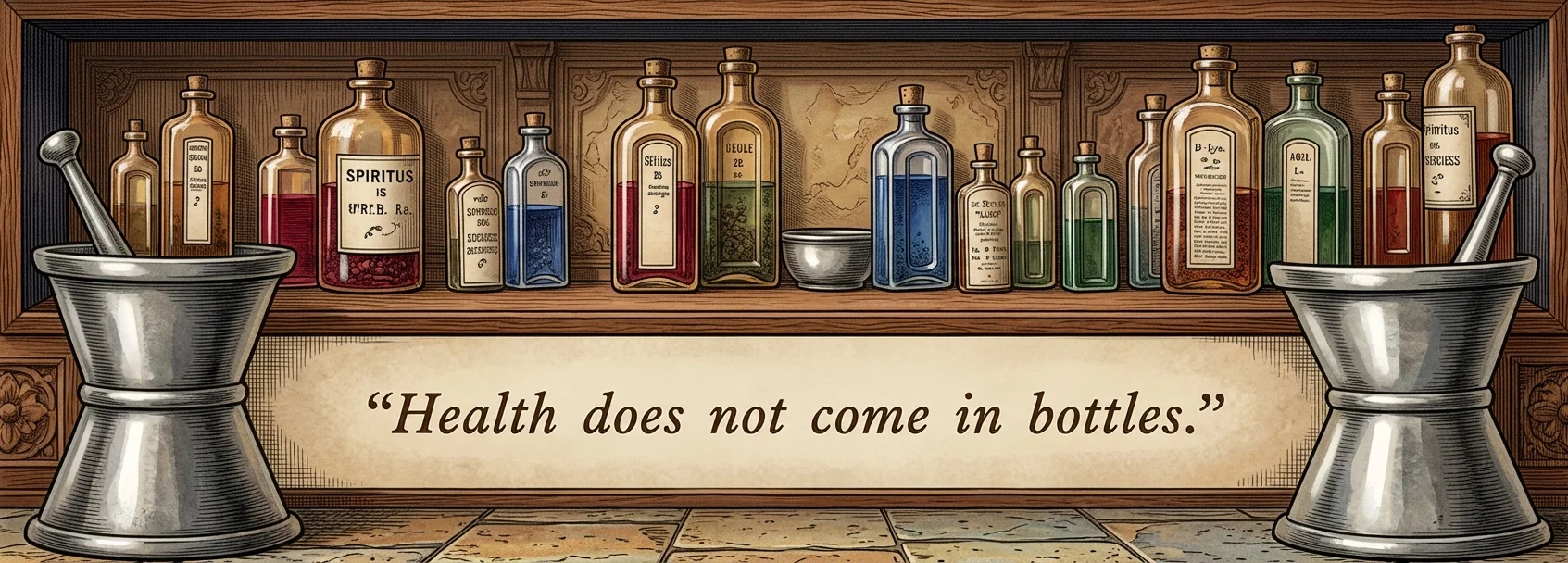 Health does not come in bottles.