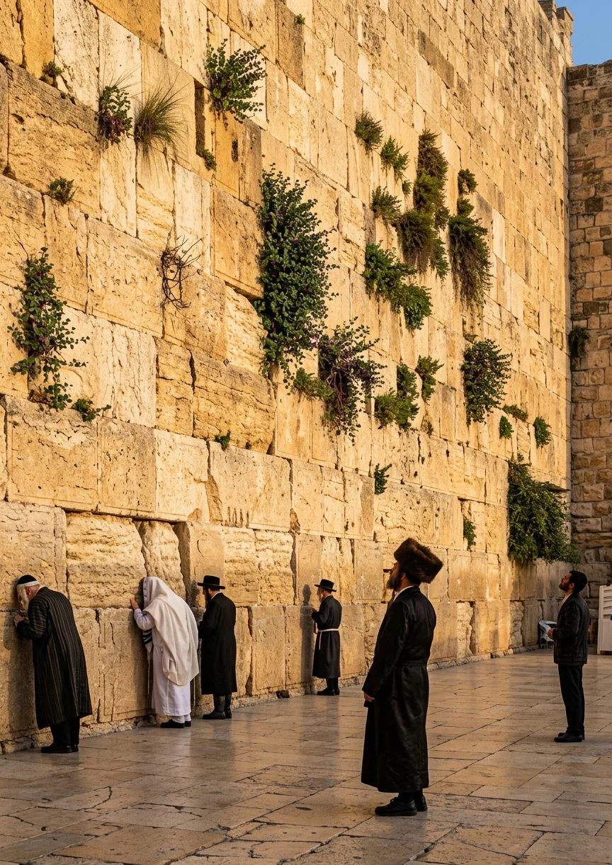 THE WAILING PLACE OF THE JEWS AT JERUSALEM
(Article on page 19)