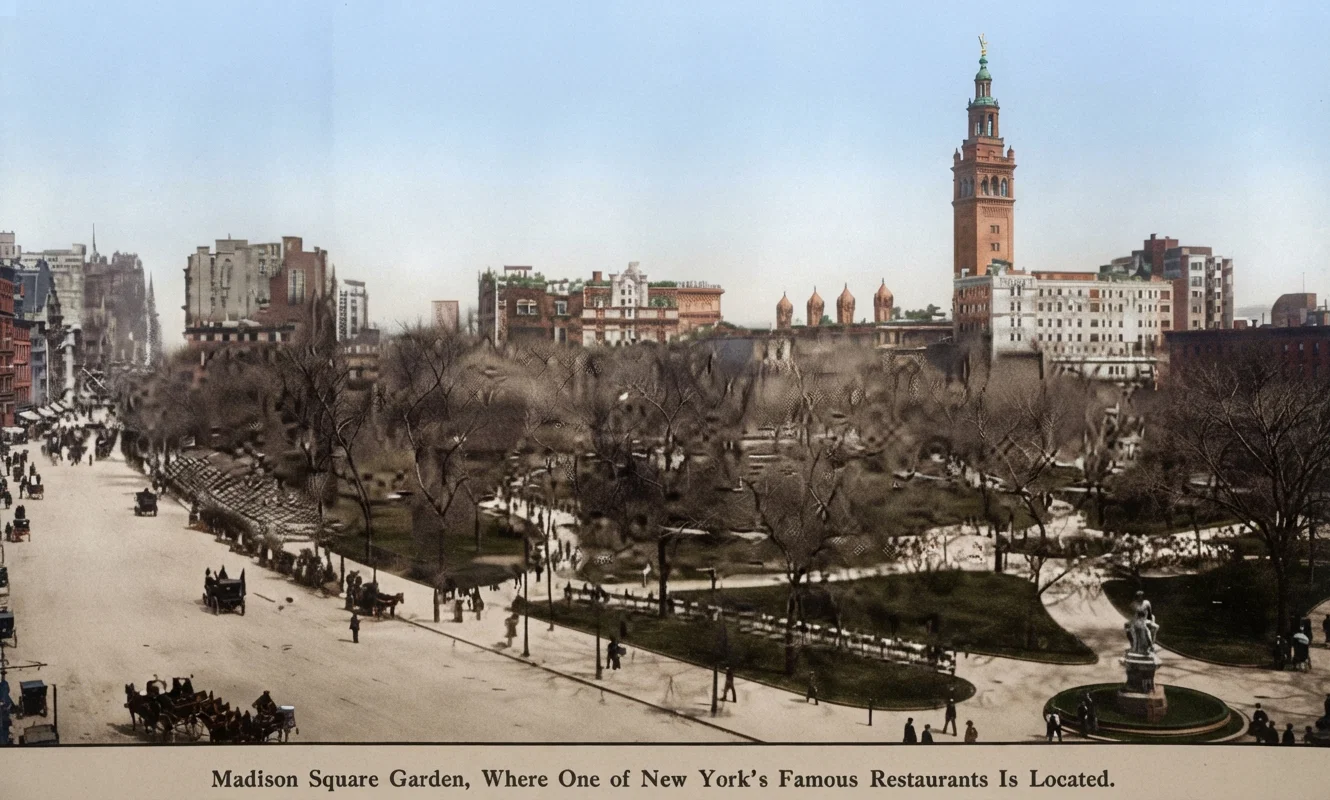 Madison Square Garden, Where One of New York's Famous Restaurants Is Located.
