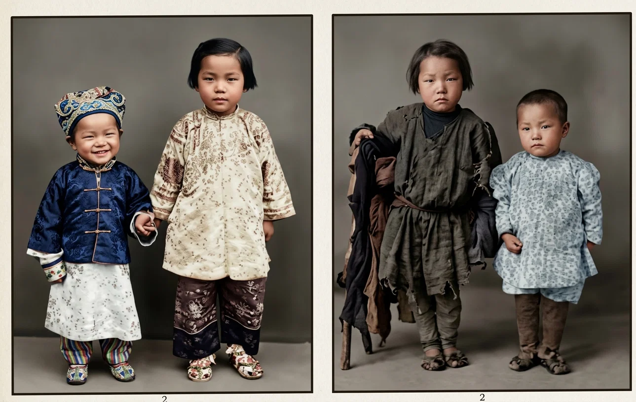 THE SAME CHILDREN (WHAT A DIFFERENCE CLOTHES MAKE)