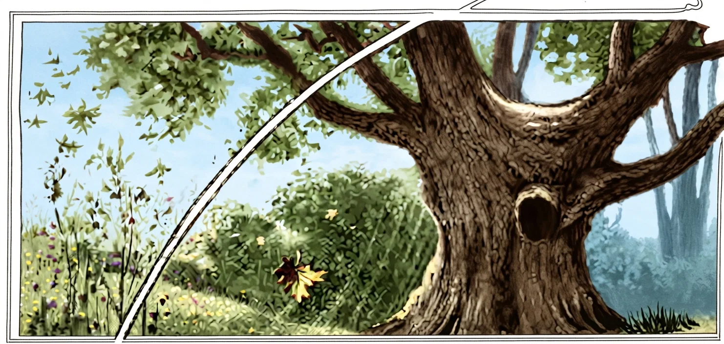 AN OAK TREE IN SUMMER.