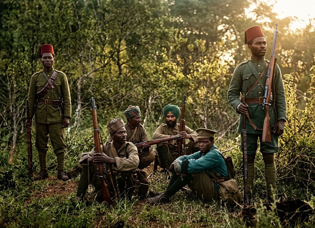© International News Service
AFRICAN AND INDIAN TROOPS UNITED ON THE BATTLE FRONT