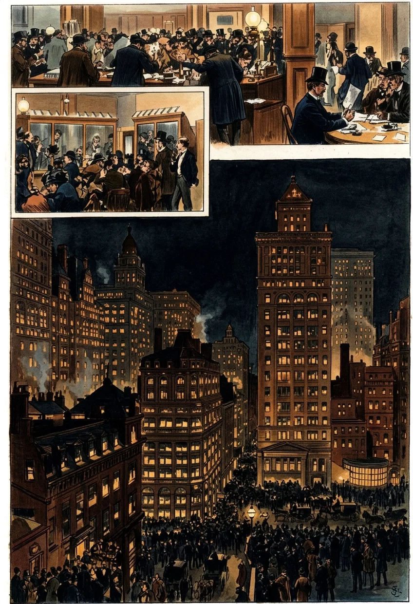 Night Scene of the Late Panic in Wall Street.