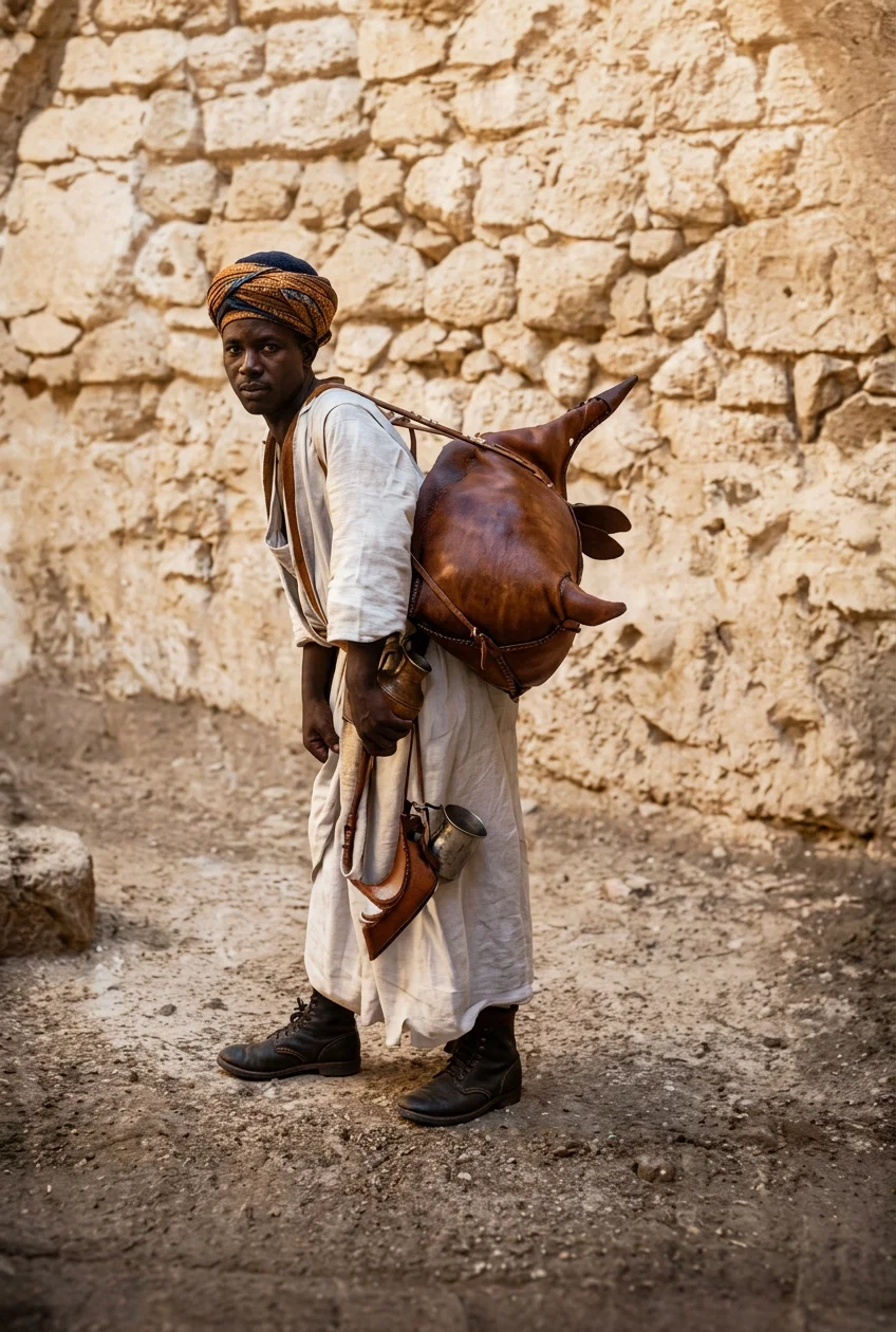 AN ARAB WATER-CARRIER IN JERUSALEM.