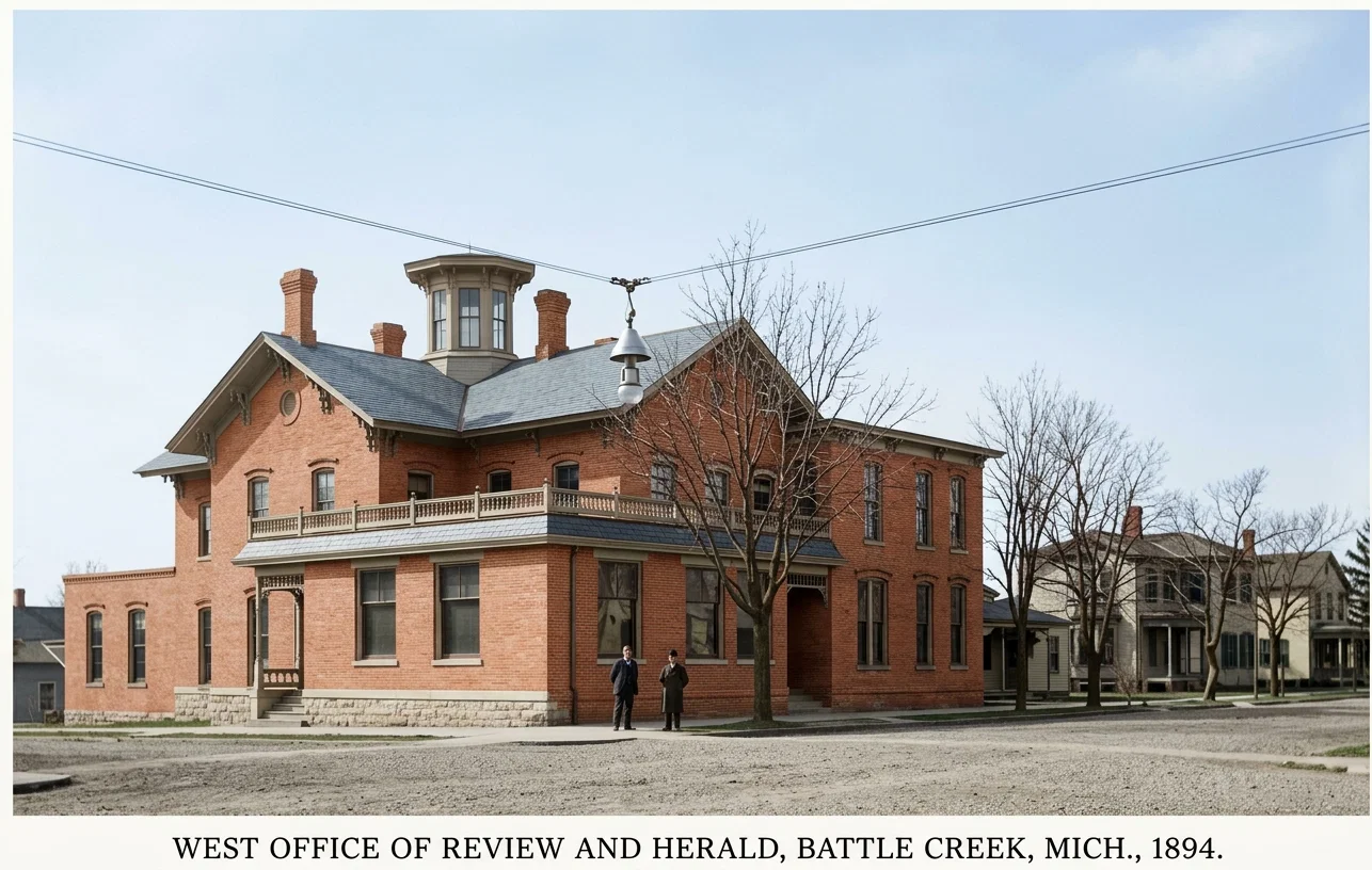 WEST OFFICE OF REVIEW AND HERALD, BATTLE CREEK, MICH., 1894.
