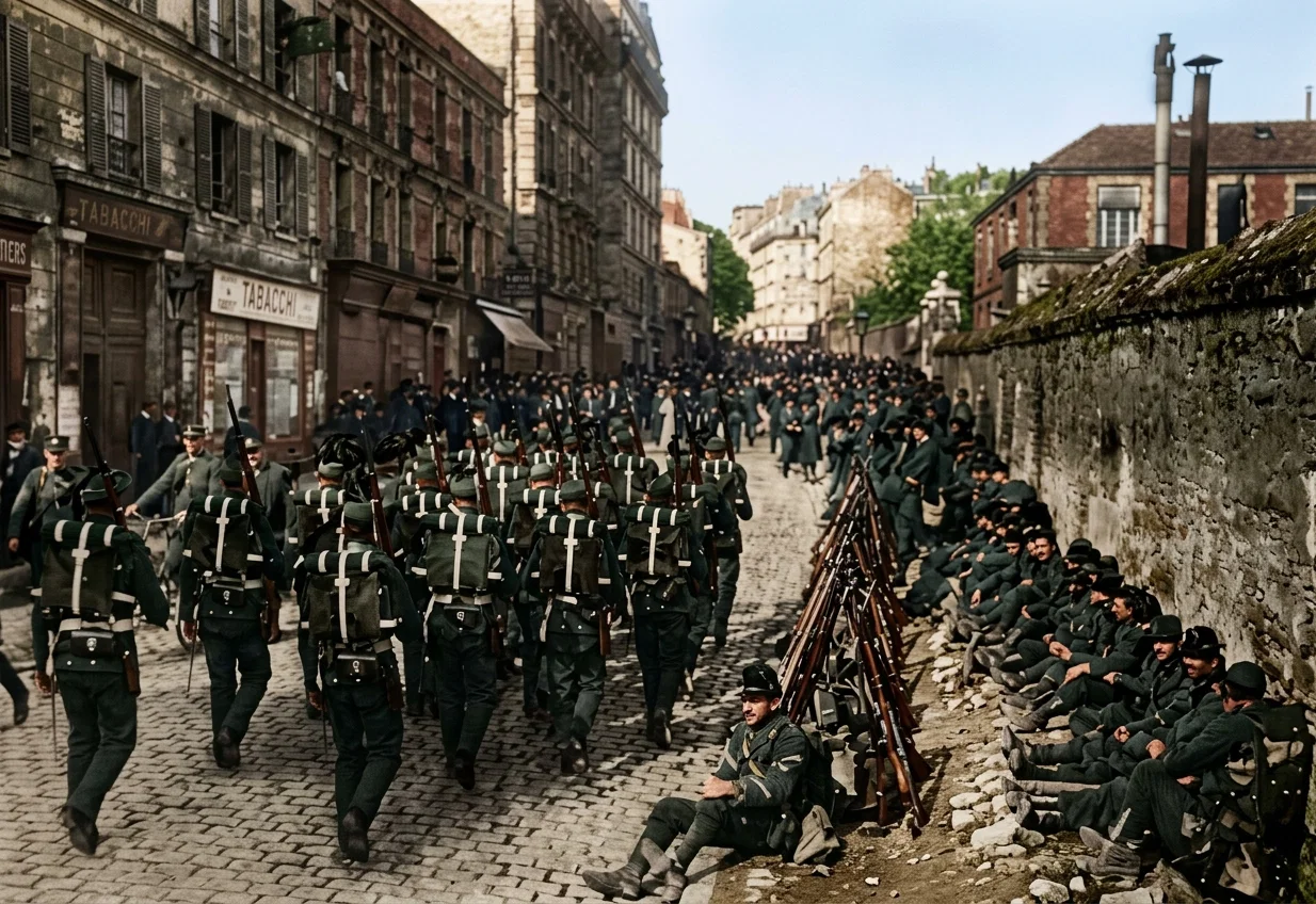 ITALIAN TROOPS PREPARING TO MARCH TO THE FRONT