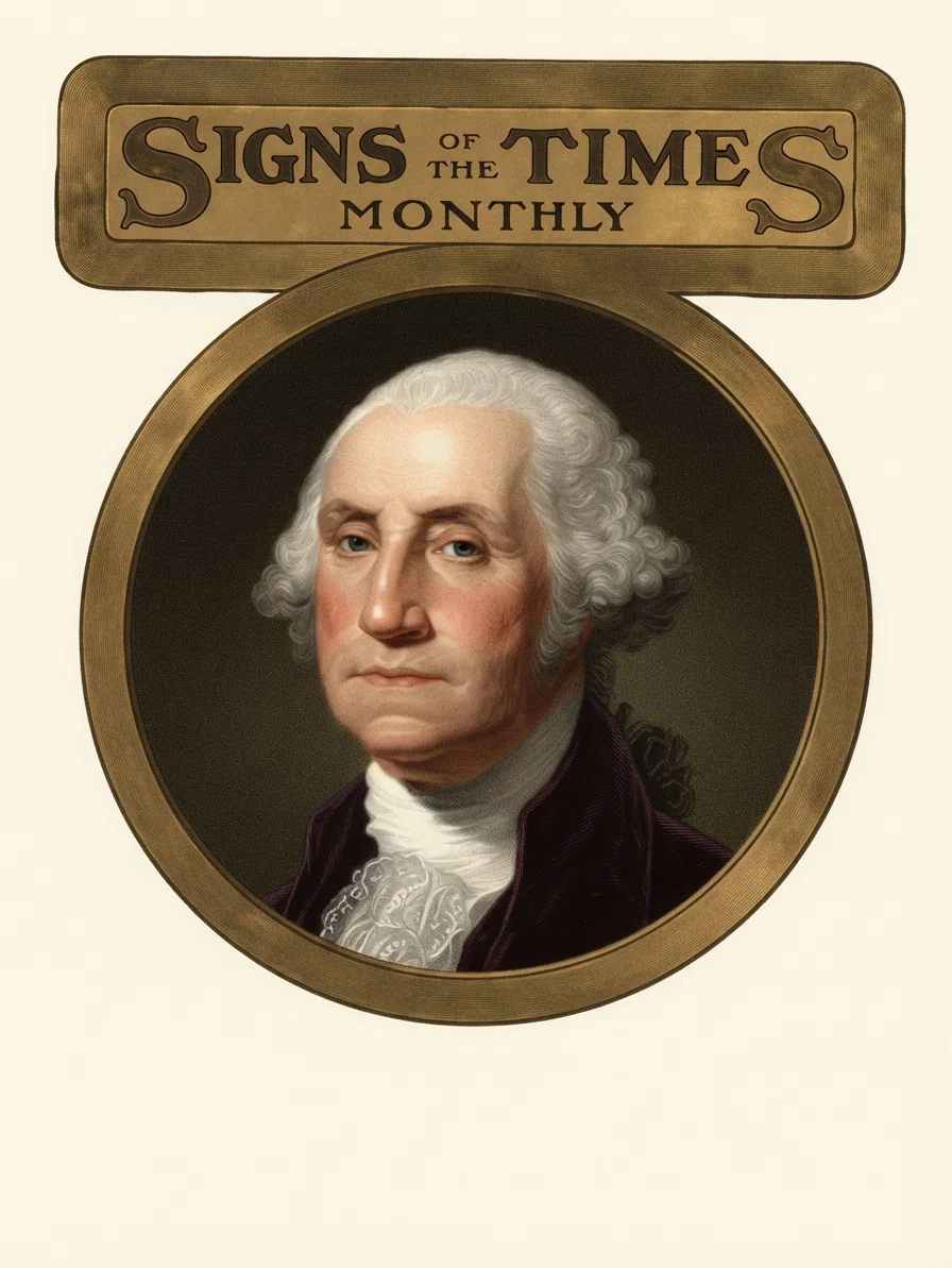 Reduced facsimile of February cover