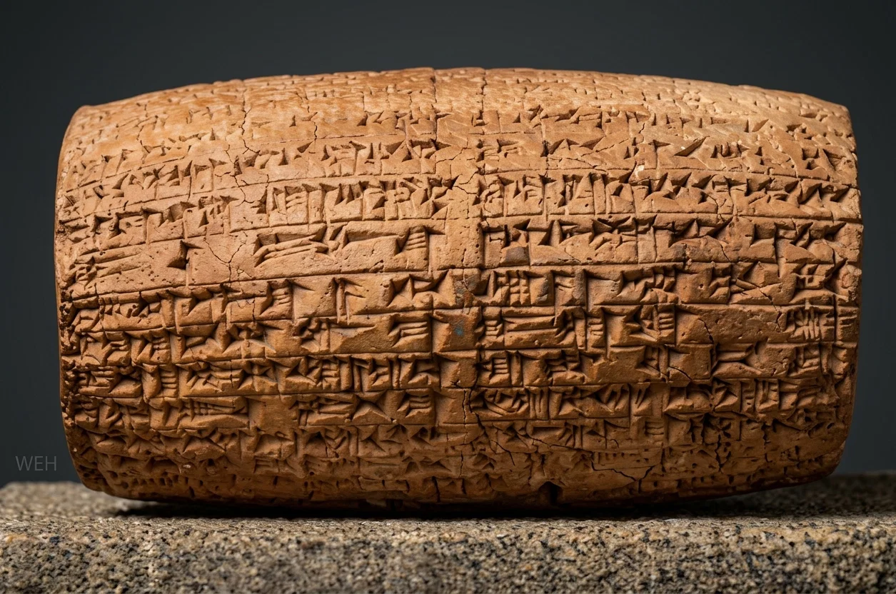 Cylinder of Nabonidus (Nabonadius), Containing a Prayer for His Son, Bel-shar-usur (Belshazzar). See note 6.