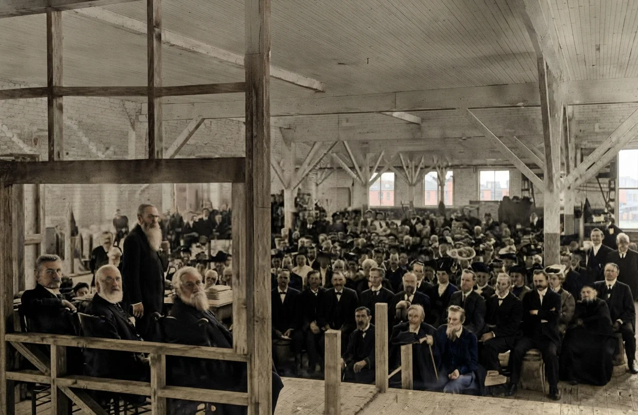 Stockholders' Meeting in New Building.
