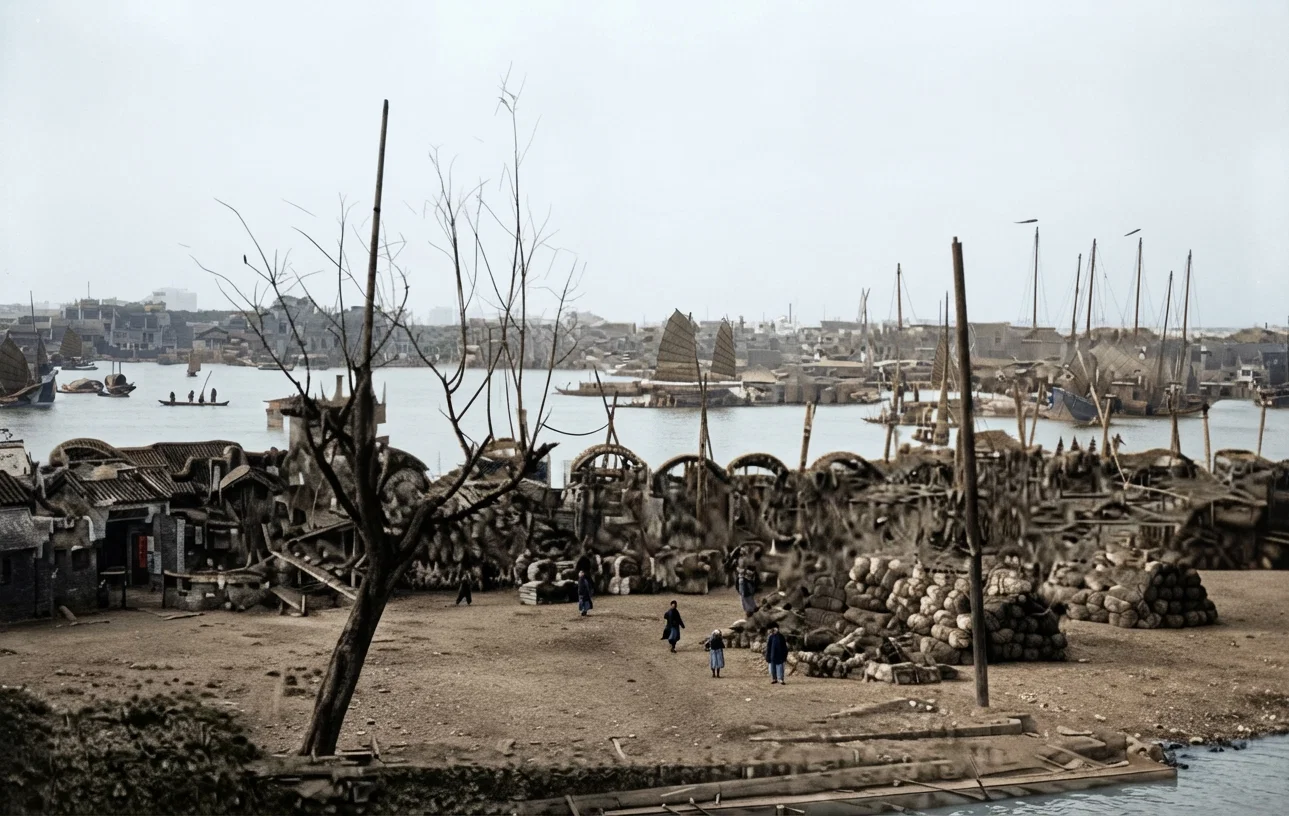 View Looking Across Pearl River, in Front of Our Mission Quarters, Canton, China.