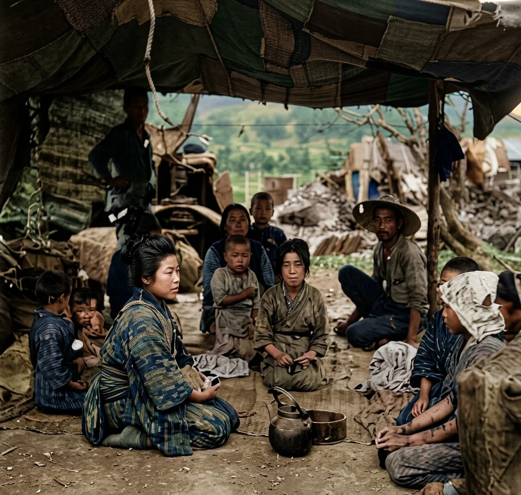 A Temporary Shelter after the Earthquake
