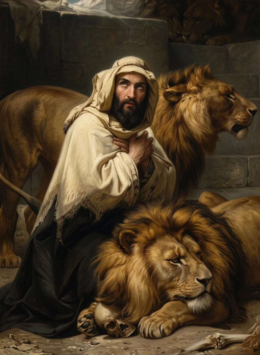 DANIEL IN THE LIONS' DEN.