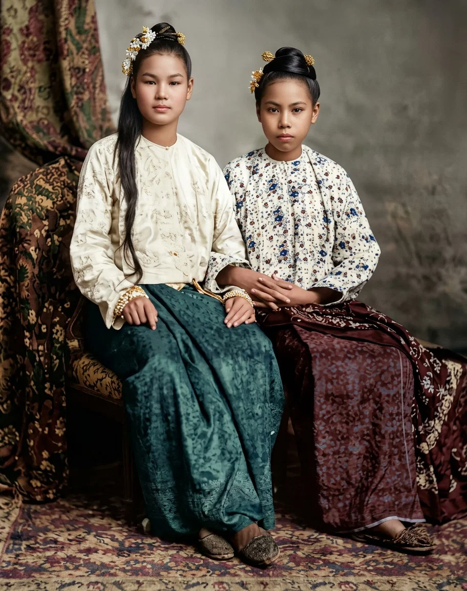 Two Burmese girls