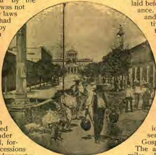 A Street Scene in Guadalajara. Mexico.