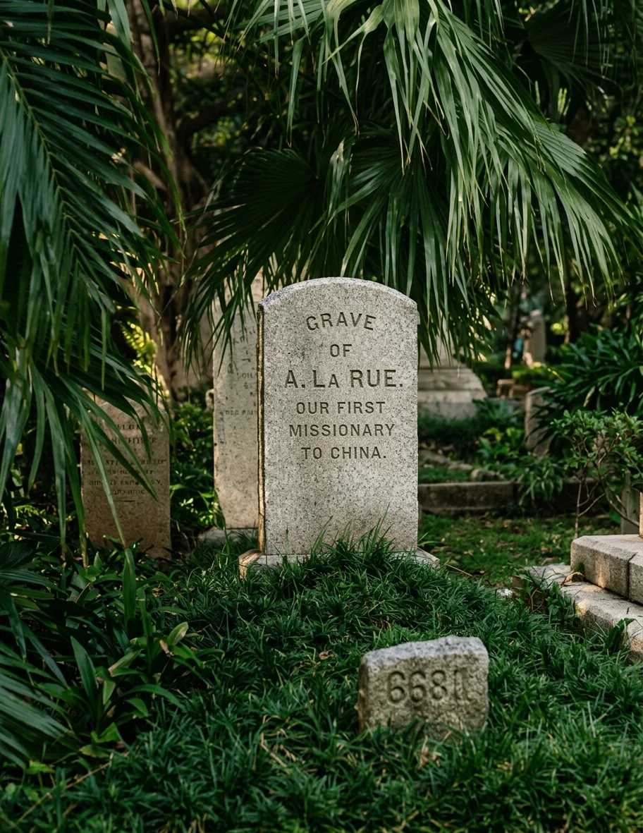 GRAVE OF A. LA RUE, HONGKONG, CHINA