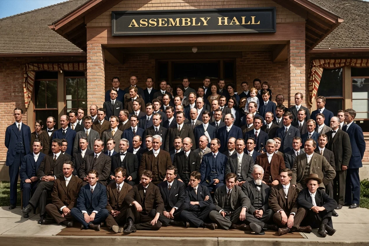 DELEGATES TO MISSIONARY AND BOOKMEN'S CONVENTION, MOUNTAIN VIEW, CAL., MARCH 5-15, 1915