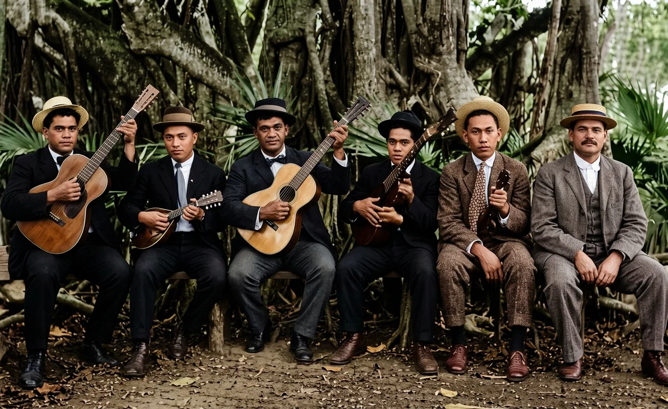 EMPLOYEES OF BROTHER JONAH KUMALAE'S UKULELE FACTORY