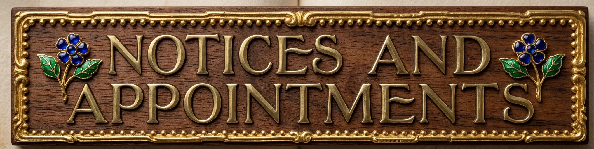 NOTICES AND APPOINTMENTS