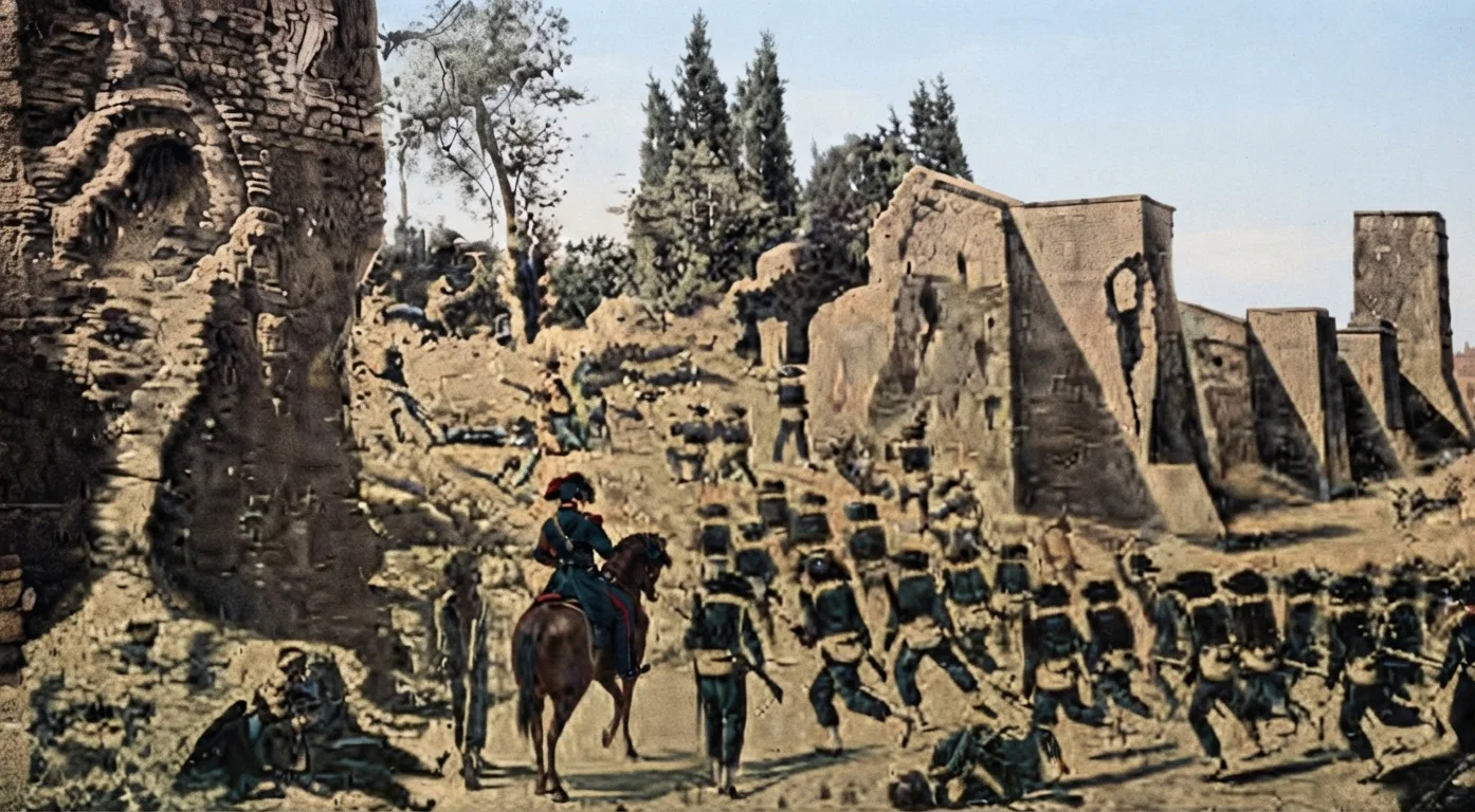 ITALIAN TROOPS ENTERING THE CITY OF ROME THROUGH THE BROKEN WALLS, IN 1870.
