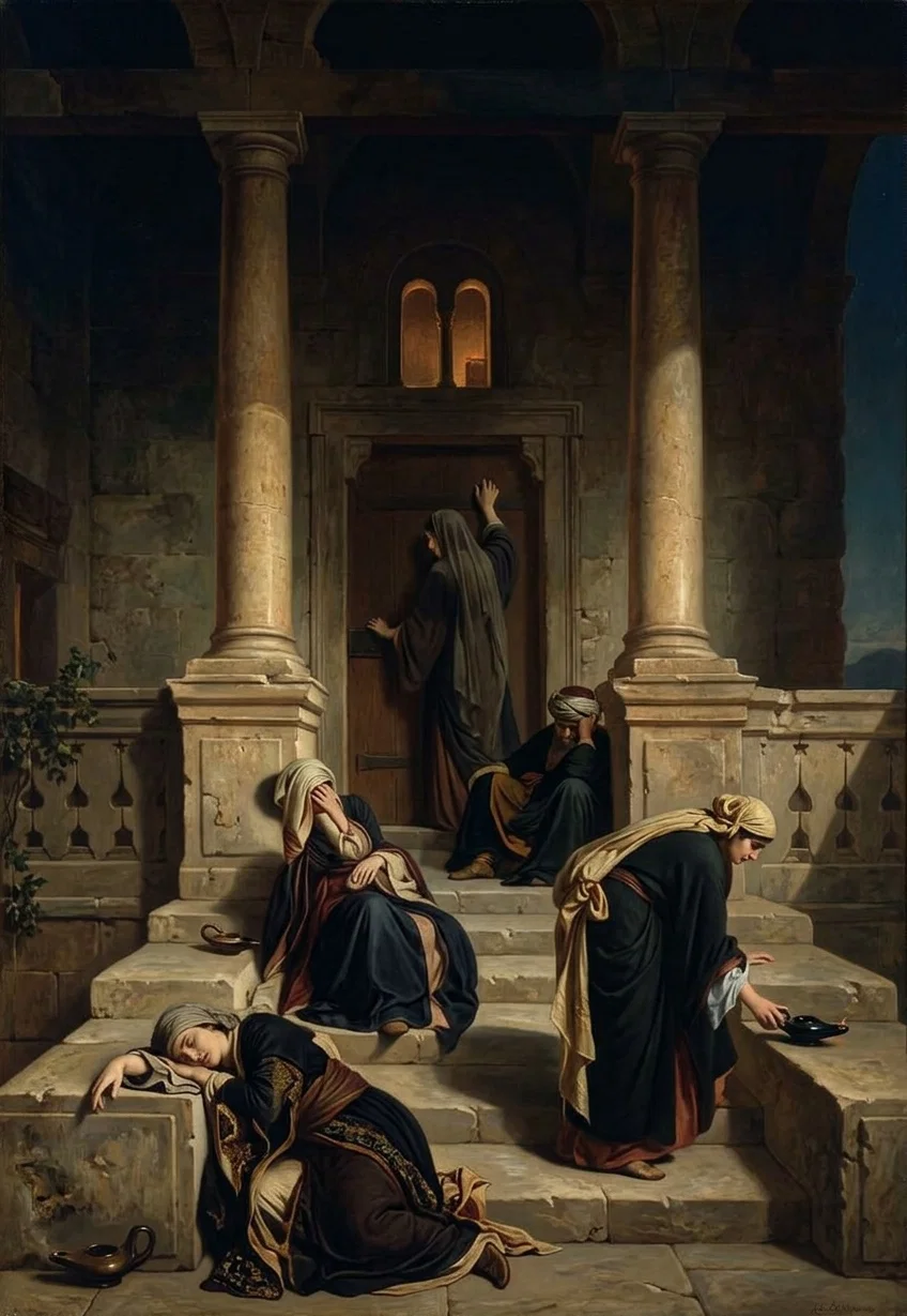 “Afterward came also the other virgins, saying, Lord, Lord, open to us. But he answered and said, Verily I say unto you, I know you not. Watch therefore, for ye know neither the day nor the hour wherein the Son of man cometh.” Matt. 25: 11-13.