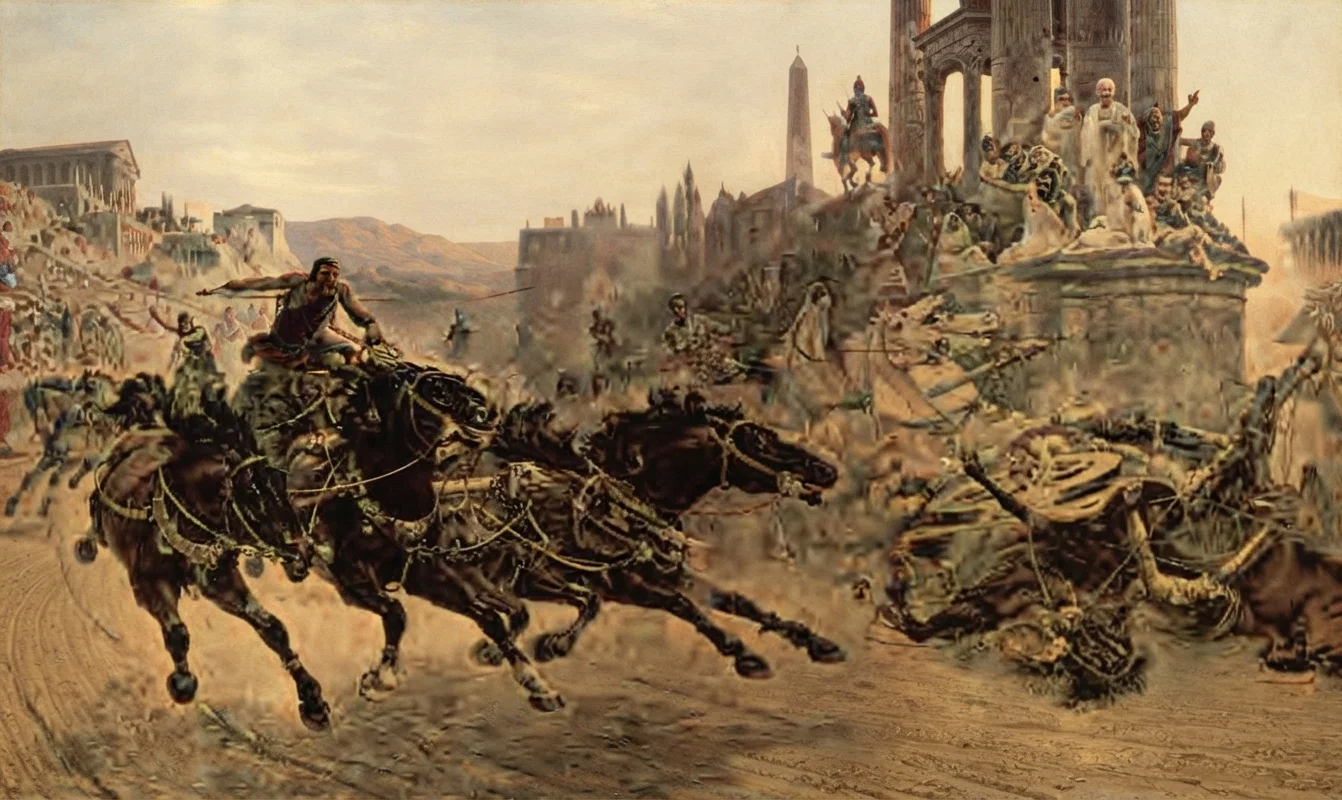 AN ANCIENT CHARIOT RACE.