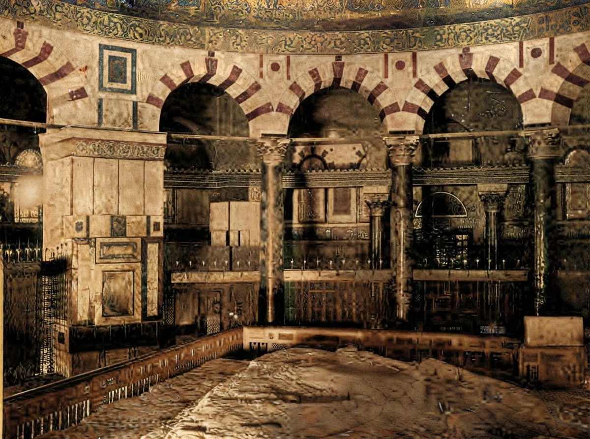 THE DOME OF THE ROCK—IN THE MOSQUE OF OMAR.