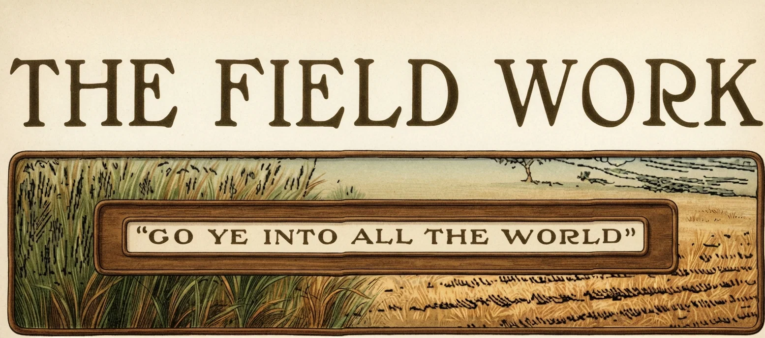 THE FIELD WORK
"GO YE INTO ALL THE WORLD"