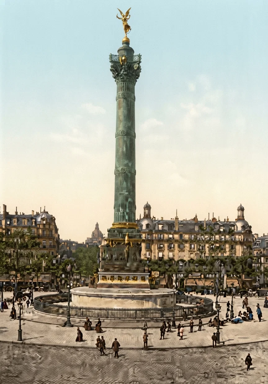 Column of July, 1830, Representing the overthrow of the Bastille.